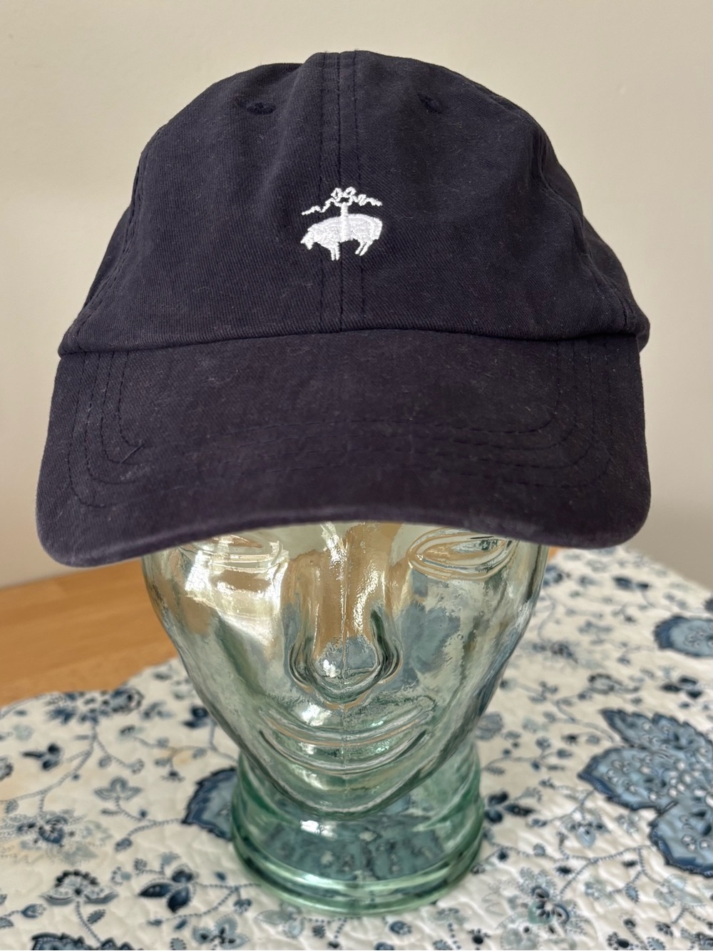 Brooks Brothers L/XL Navy Brushed Cotton Twill Embroidered Logo Baseball Cap